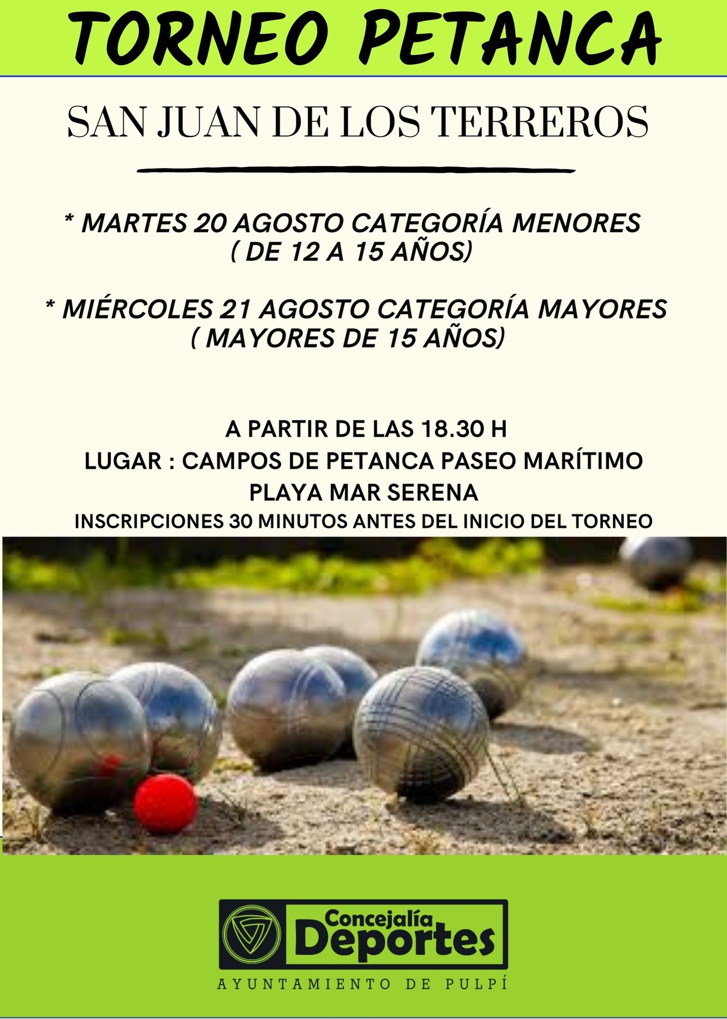 TORNEO DE PETANCA  SAN JUAN DE LOS TERREROS EXPLAYATE 2024